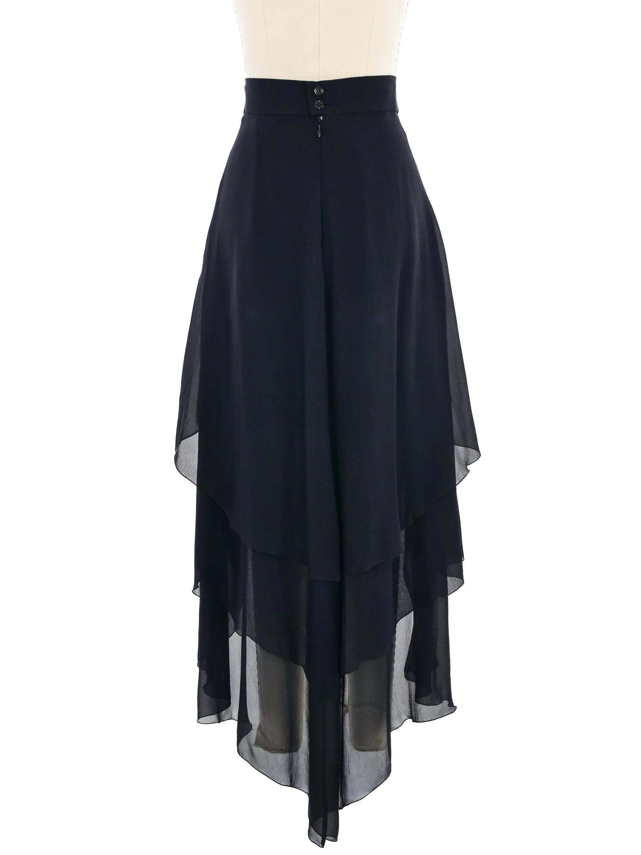 1990s Karl Lagerfeld Layered Chiffon Skirt