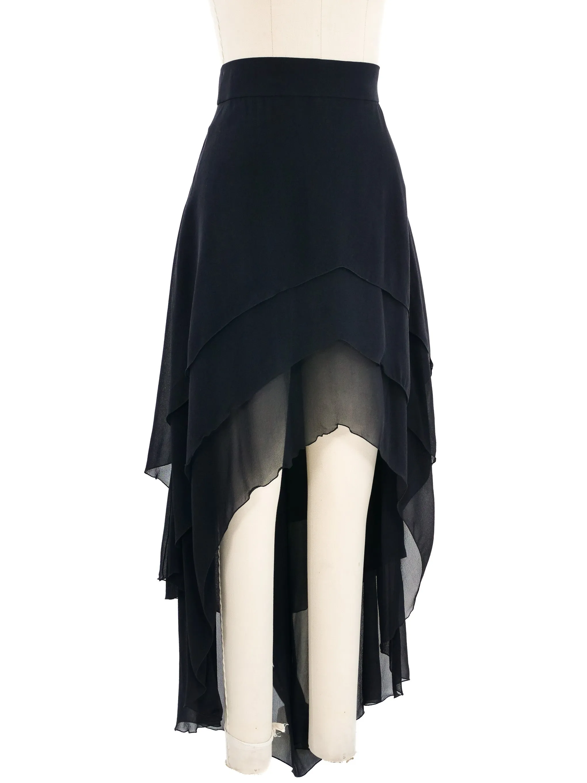 1990s Karl Lagerfeld Layered Chiffon Skirt