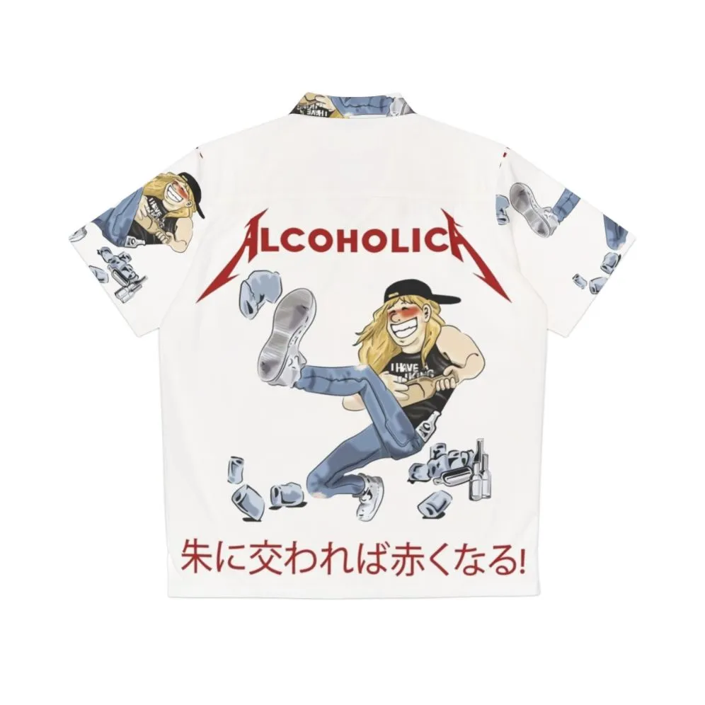 Alcoholica Illustration Hawaiian Shirt - Music & Drinking Inspired Design