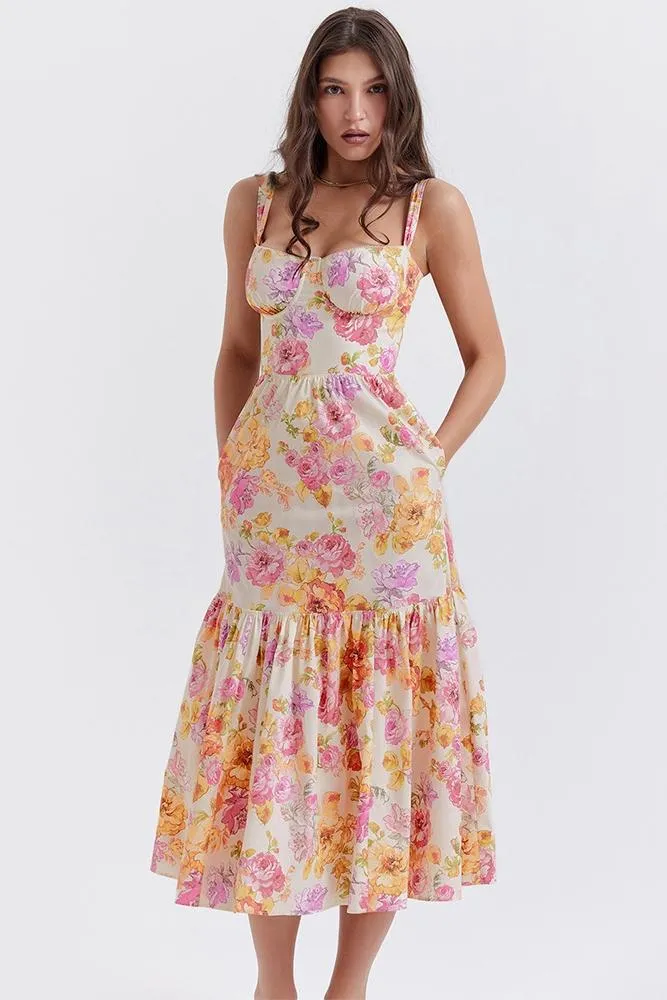 Antoinette - Printed Flared Midi Dress