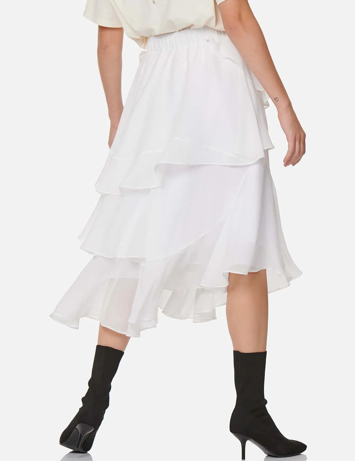 Asymmetric Layered Skirt
