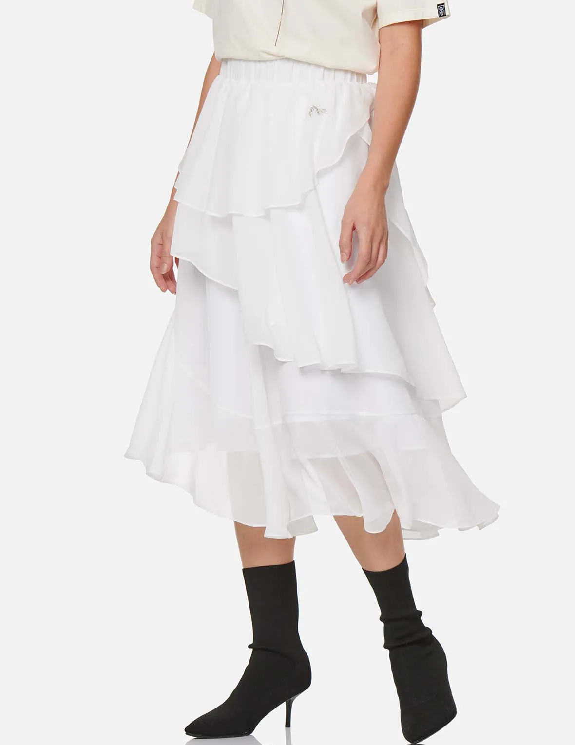 Asymmetric Layered Skirt