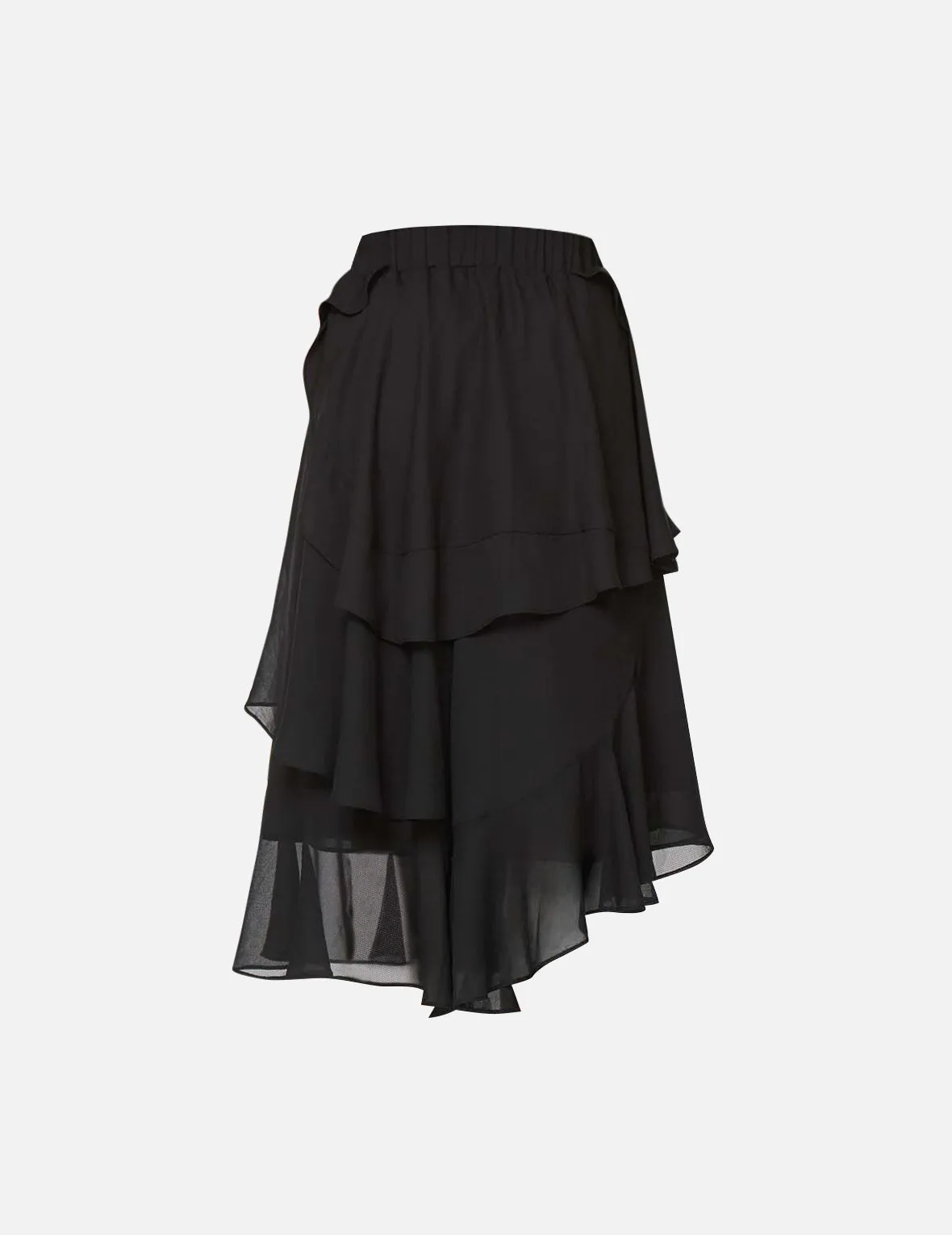 Asymmetric Layered Skirt