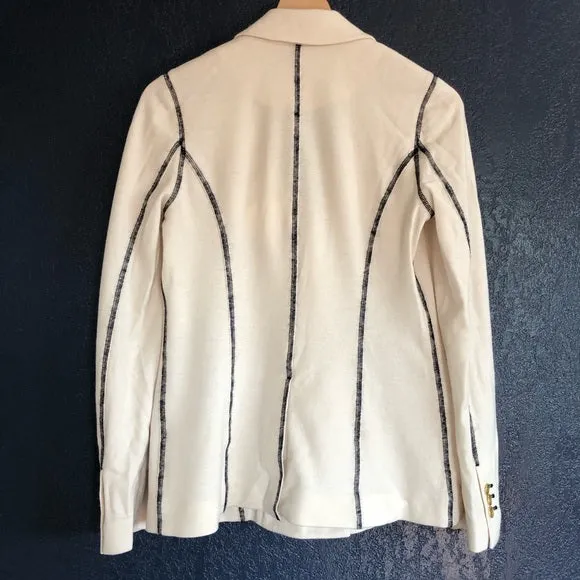 Base Mark Cream Wool Blazer Jacket