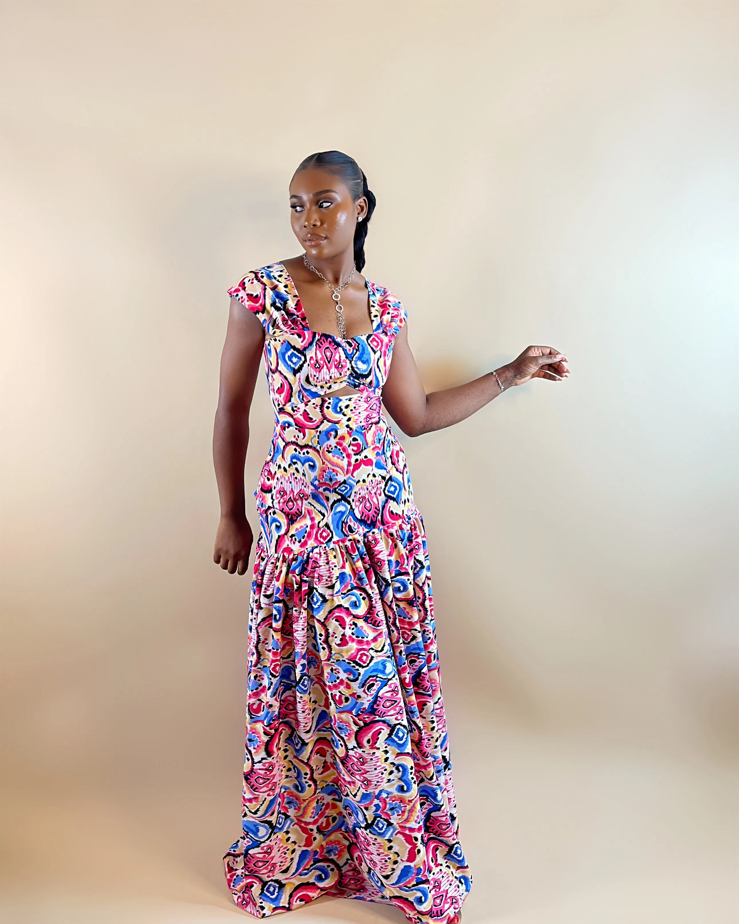 Blossom Maxi Dress (Fuchsia Pop)