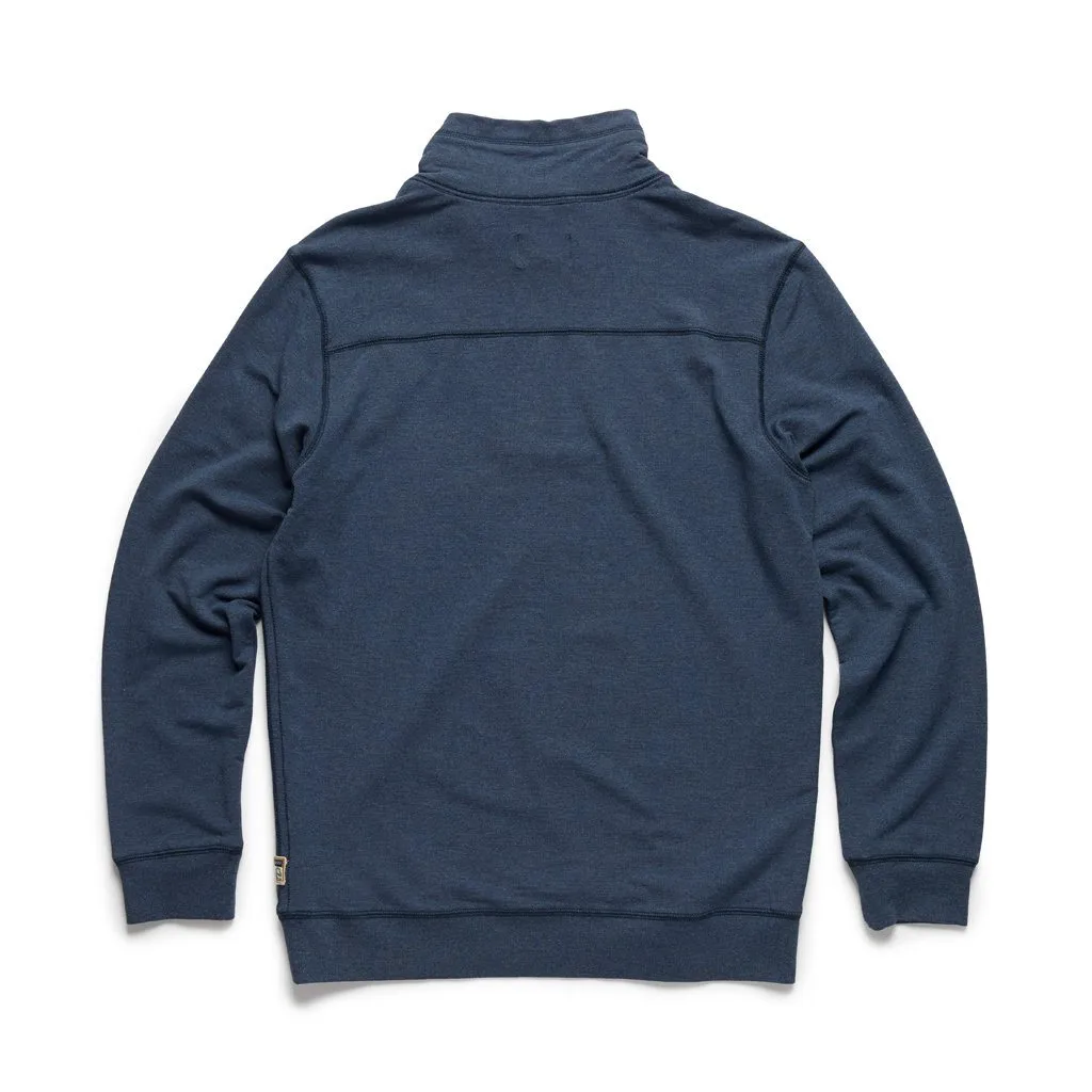 Bobby Brushback Fleece Quarter Zip - Navy Blazer Heather