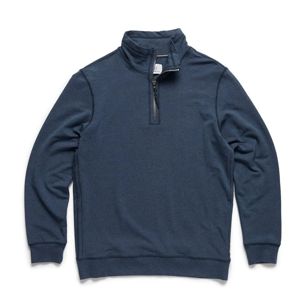 Bobby Brushback Fleece Quarter Zip - Navy Blazer Heather