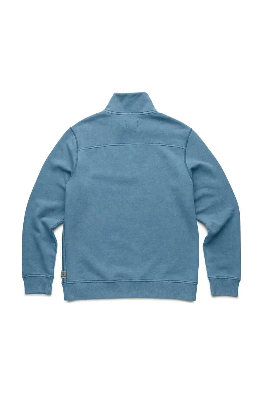 Bobby Heavy Wash Fleece Zip Mock - Copen Blue