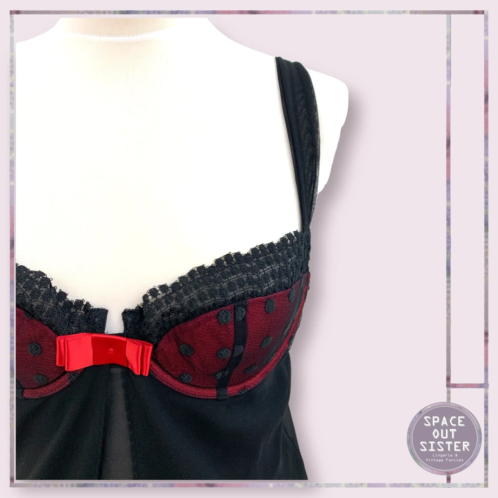 Burgundy & Black Layered Nightdress