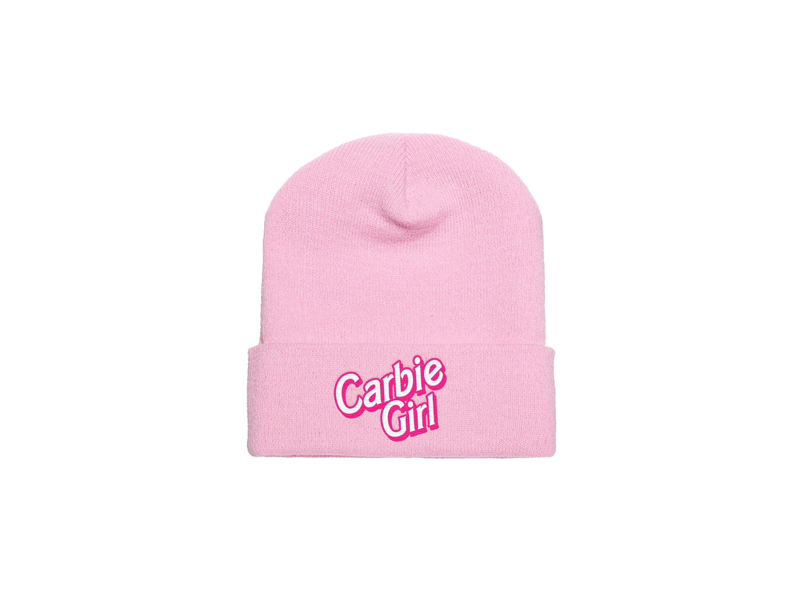 Carbie Girl - Embroidered Winter Beanie - Ken and Barbie