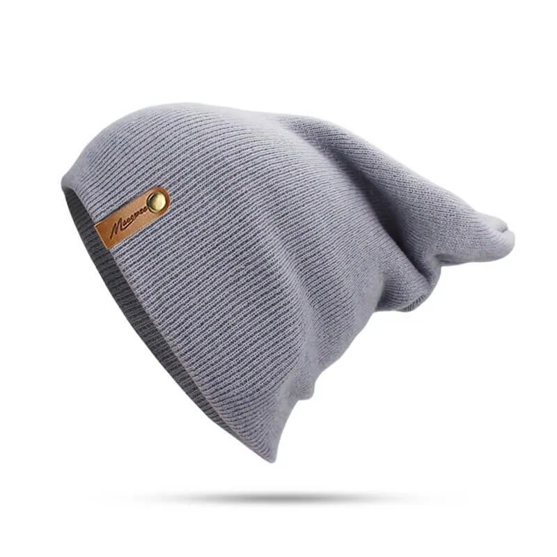 Casual Solid Color Knitted Beanie / Thick Warm Soft Hat - SF0523