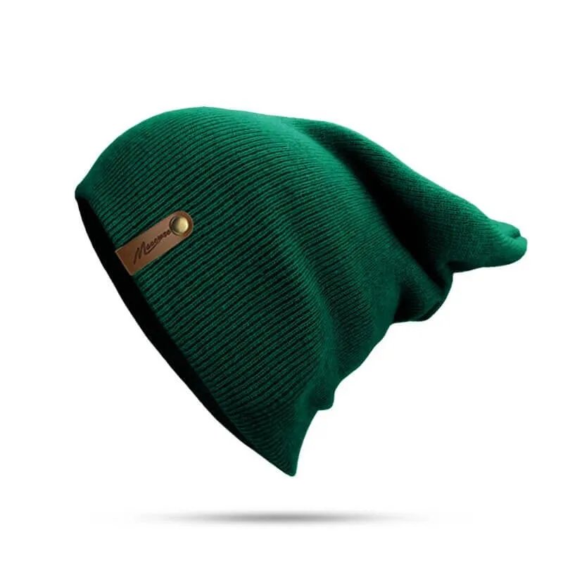 Casual Solid Color Knitted Beanie / Thick Warm Soft Hat - SF0523