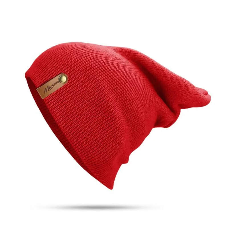 Casual Solid Color Knitted Beanie / Thick Warm Soft Hat - SF0523