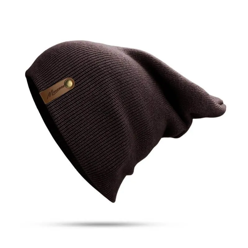 Casual Solid Color Knitted Beanie / Thick Warm Soft Hat - SF0523