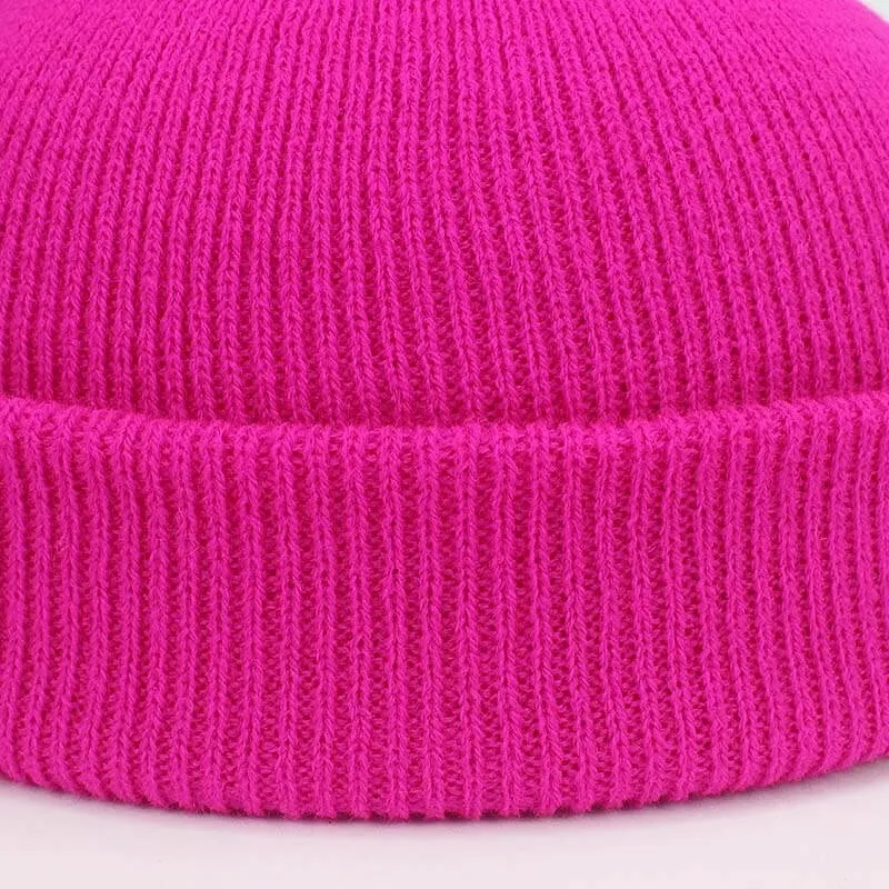 Casual Solid Color Knitted Beanie / Thick Warm Soft Hat - SF0523