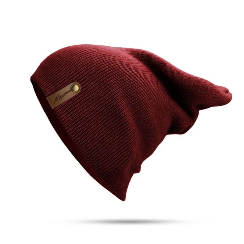 Casual Solid Color Knitted Beanie / Thick Warm Soft Hat - SF0523
