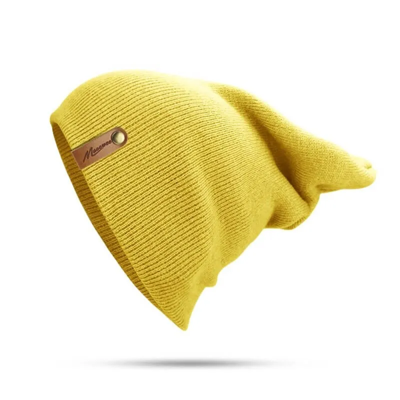 Casual Solid Color Knitted Beanie / Thick Warm Soft Hat - SF0523