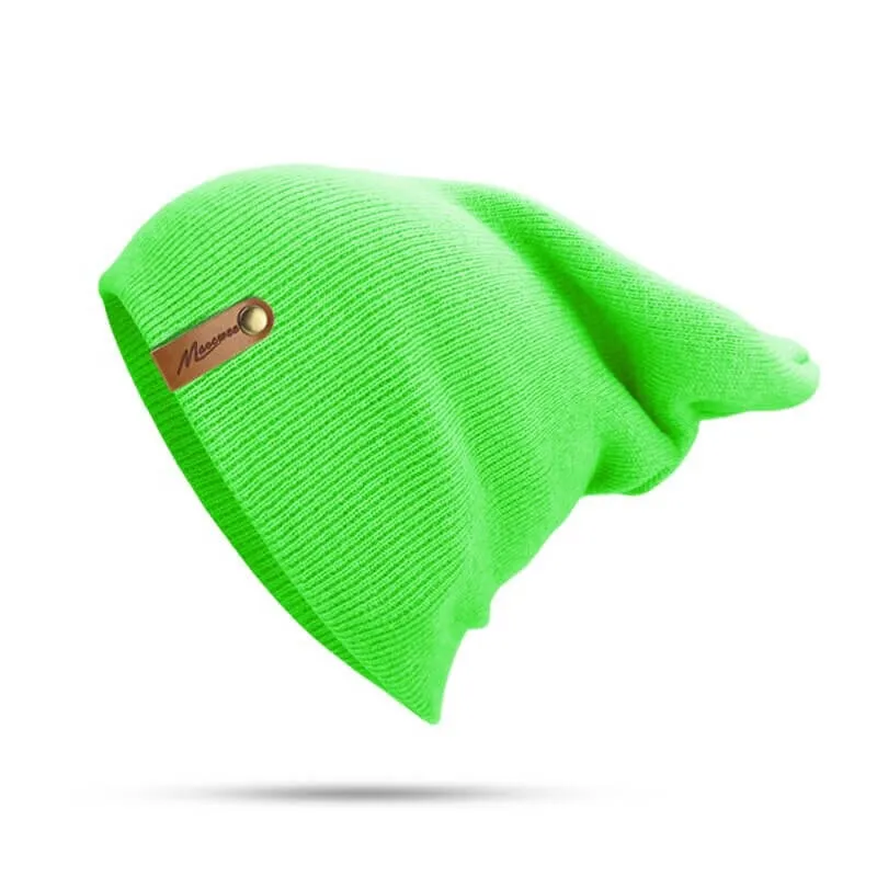 Casual Solid Color Knitted Beanie / Thick Warm Soft Hat - SF0523