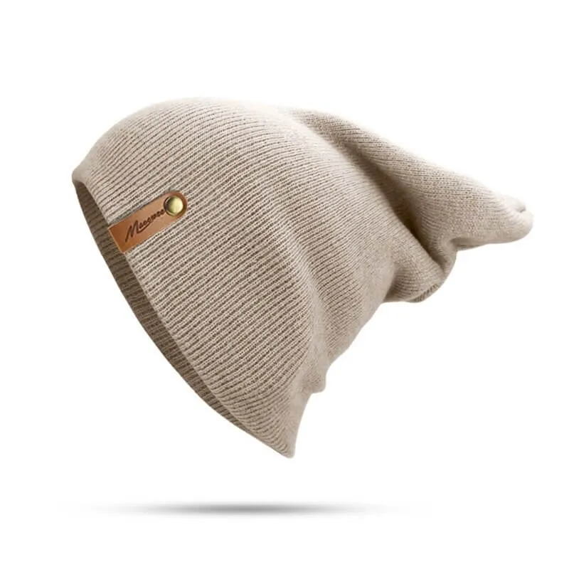Casual Solid Color Knitted Beanie / Thick Warm Soft Hat - SF0523