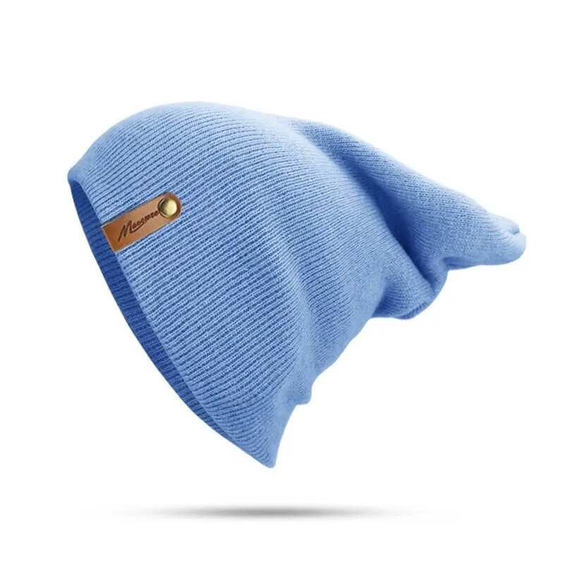 Casual Solid Color Knitted Beanie / Thick Warm Soft Hat - SF0523