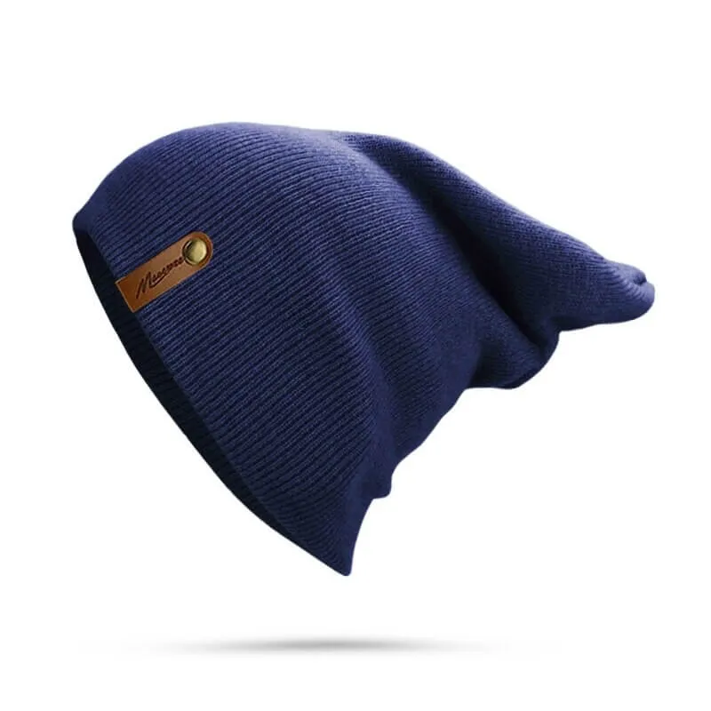Casual Solid Color Knitted Beanie / Thick Warm Soft Hat - SF0523