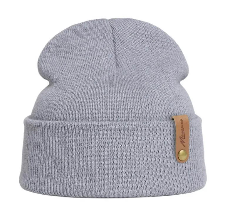 Casual Solid Color Knitted Beanie / Thick Warm Soft Hat - SF0523