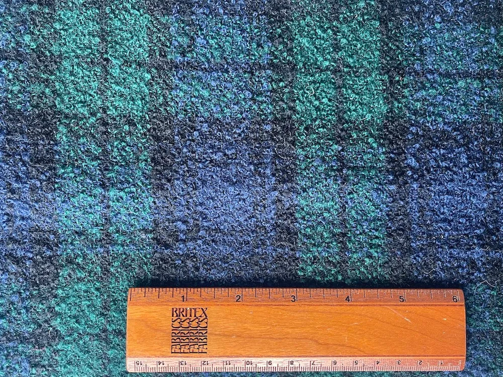 Classic Black Watch Wool Plaid Bouclé (Made in Italy)