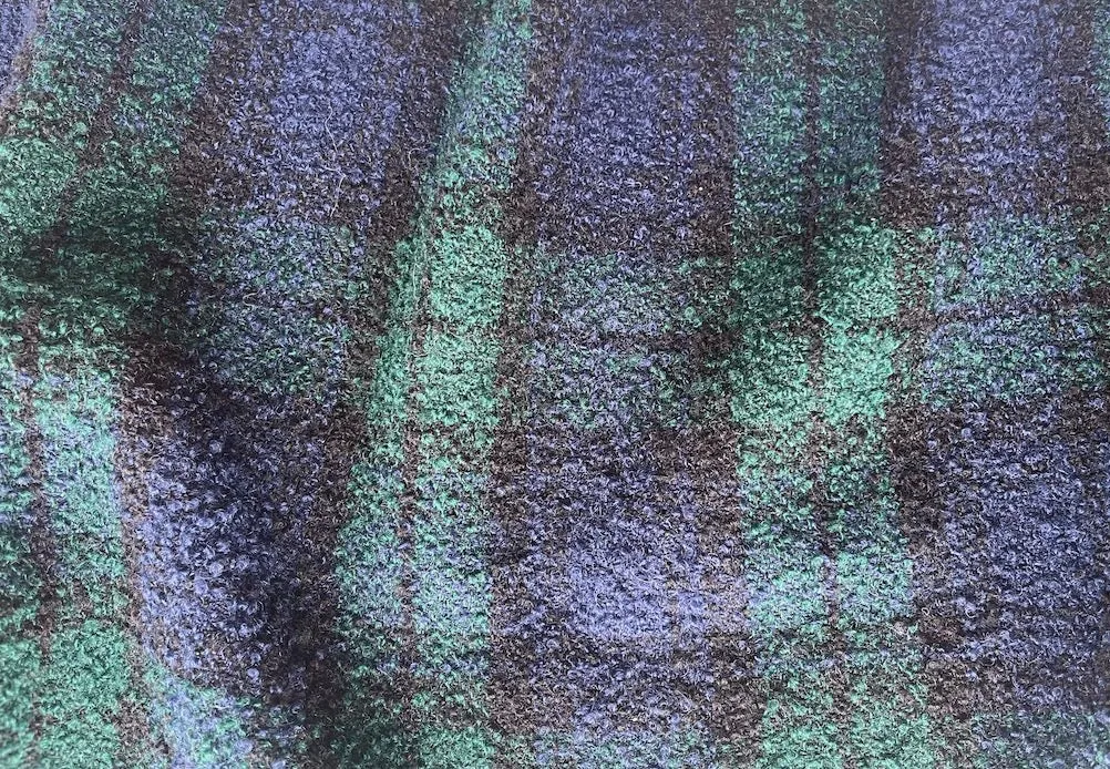 Classic Black Watch Wool Plaid Bouclé (Made in Italy)