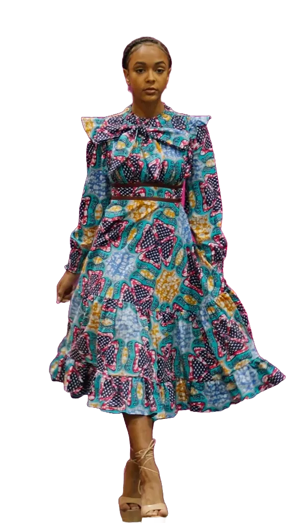 Colourful African Print Dress