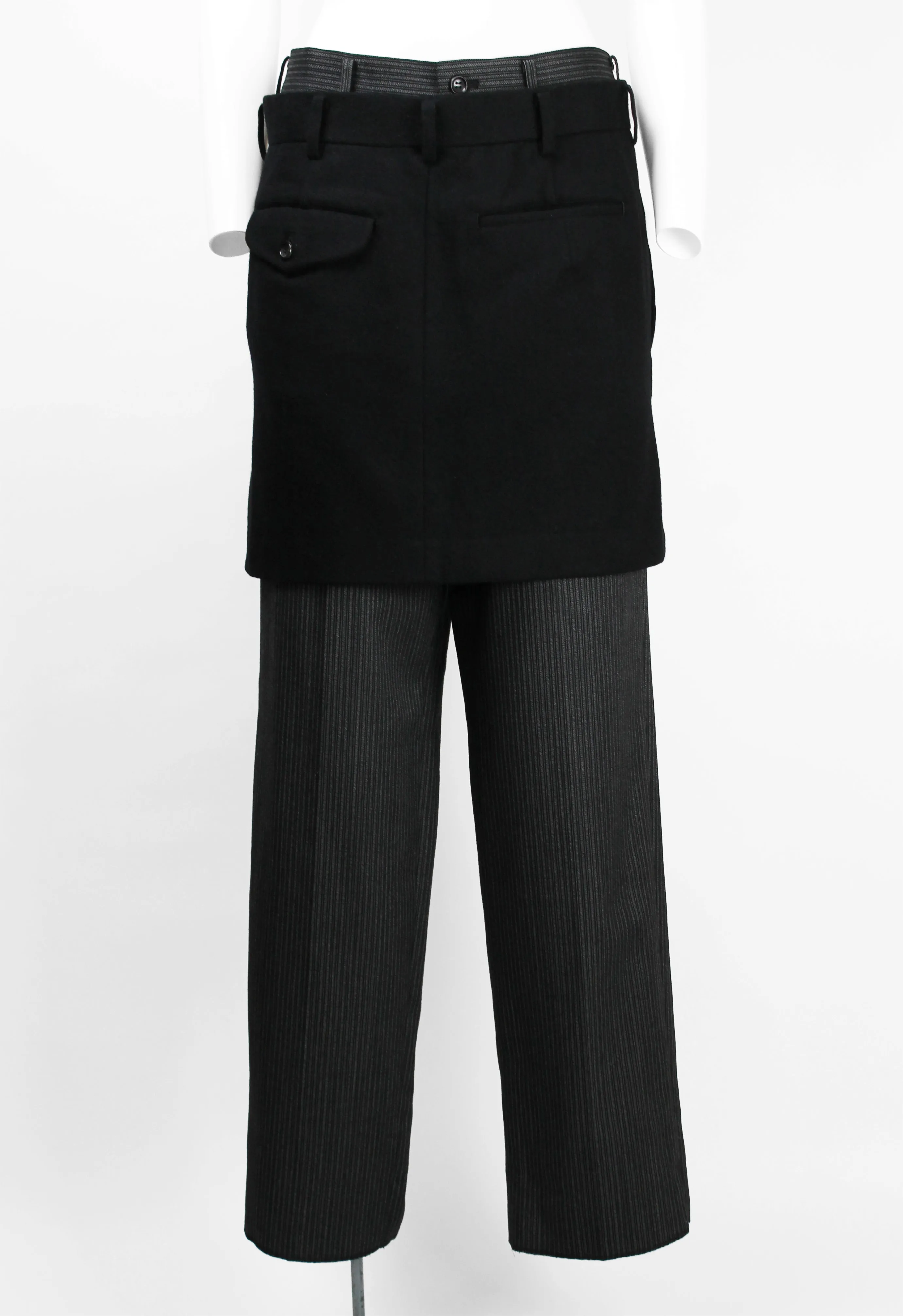 COMME DES GARCONS FW 2004 LAYERED SKIRT AND TROUSERS SET