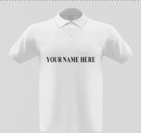 Customized White Polo Shirt with Name