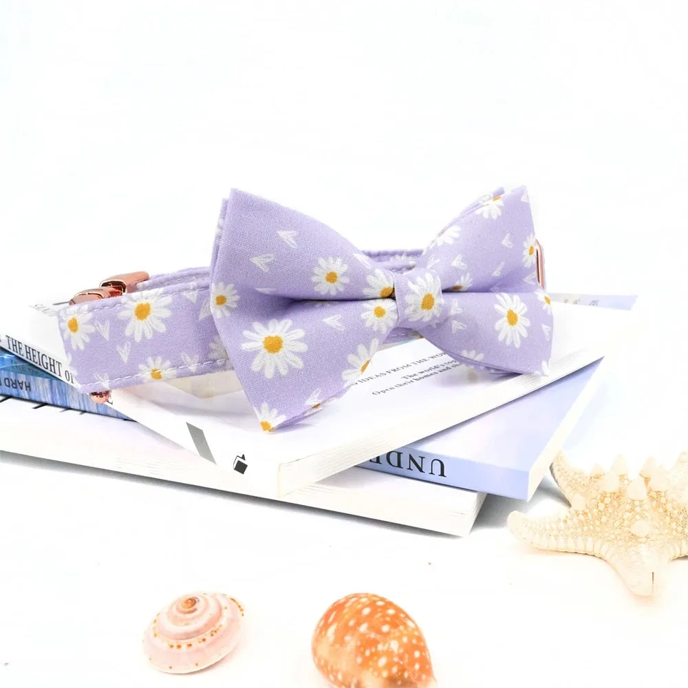 Daisy Designs: Personalized Bowtie Collar And Leash Set