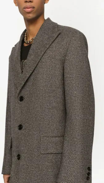 DOLCE & GABBANA - tailored herringbone coat