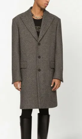 DOLCE & GABBANA - tailored herringbone coat