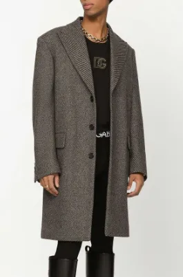 DOLCE & GABBANA - tailored herringbone coat