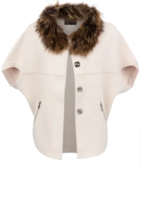 Dolce Cabo Fur Trimmed Cardigan