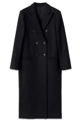 Double-breasted Tailored Wool Coat
