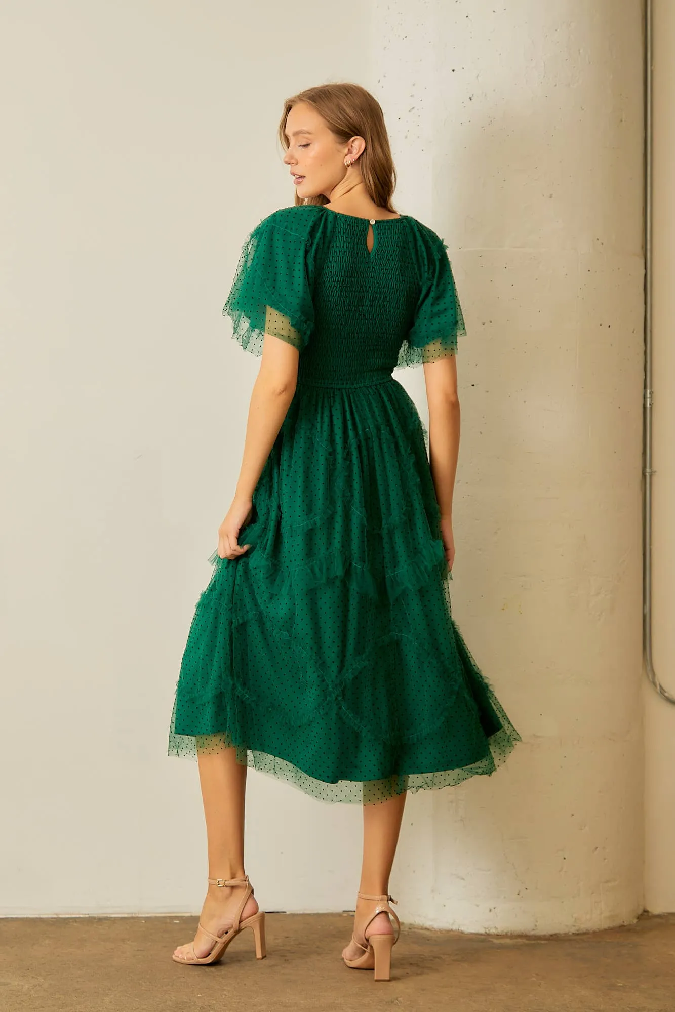 Ella Dress in Hunter- Misses and Plus (M, XL-1X)