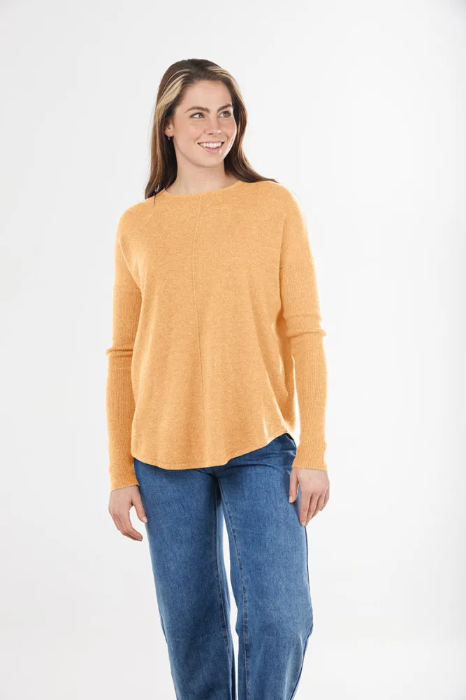 ESSENTIAL CURVED HEM CREW PULLOVER