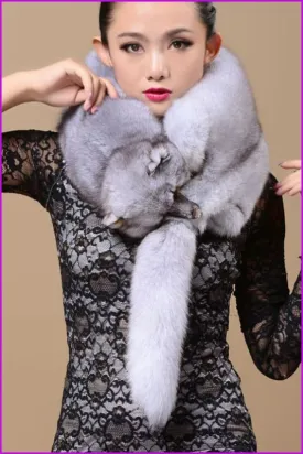 Fox Fur Luxury Collar Scarf/Shawl/Wrap Neck