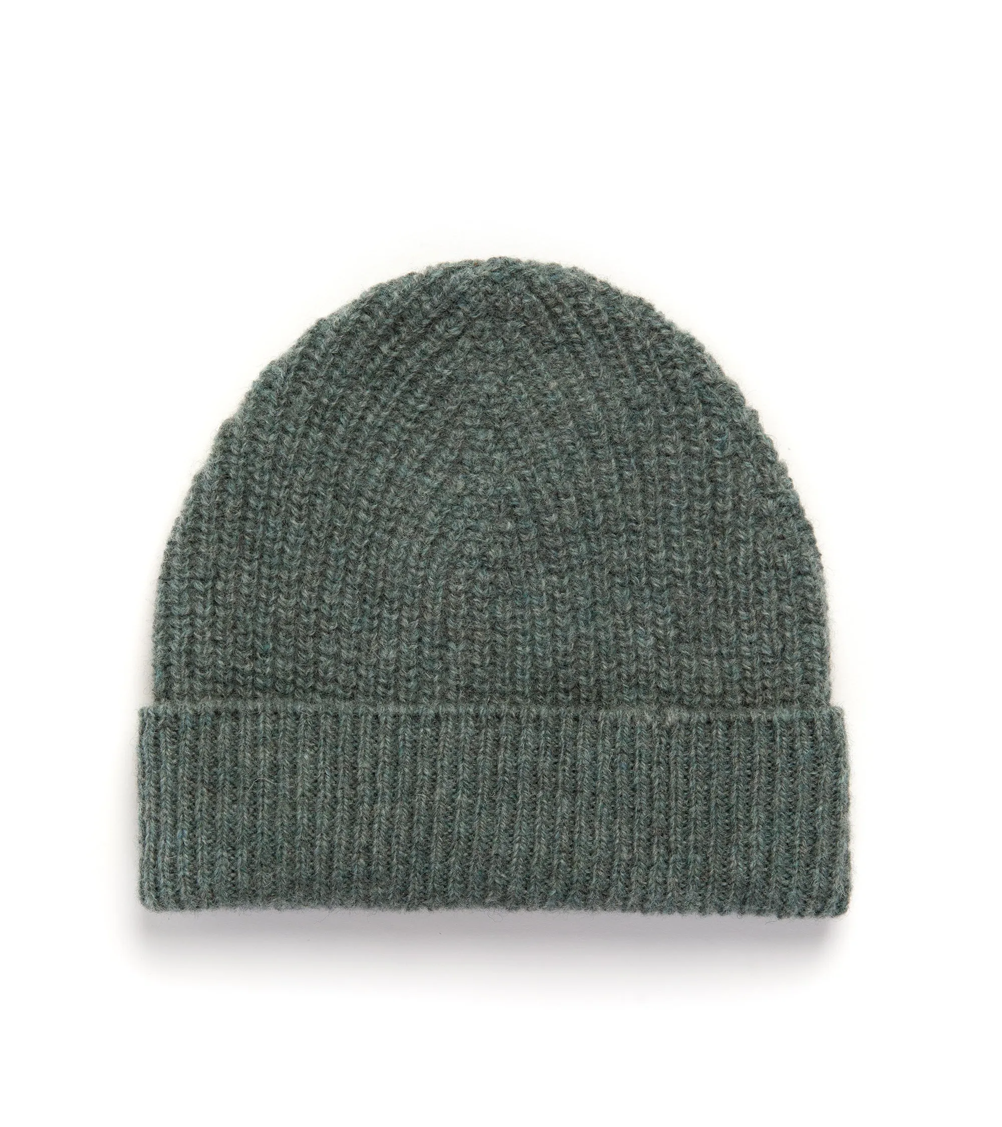 Freight Lambswool Beanie: Graphite Green