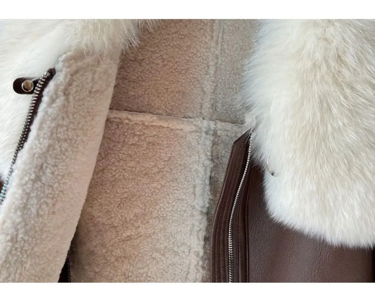 Fur Collar Brown Charming Faux Leather Jacket