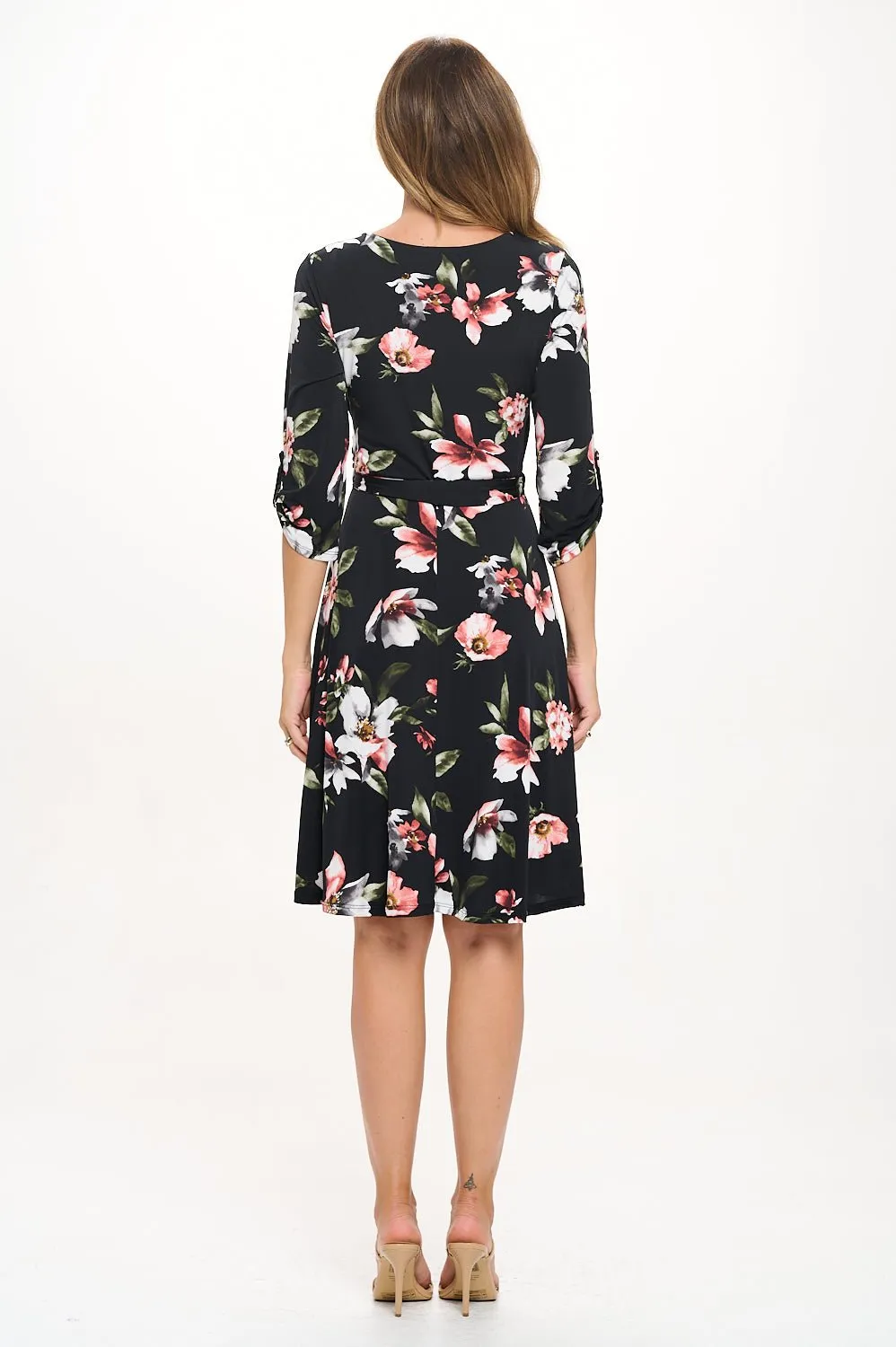 Georgina Faux-Wrap Mini Dress