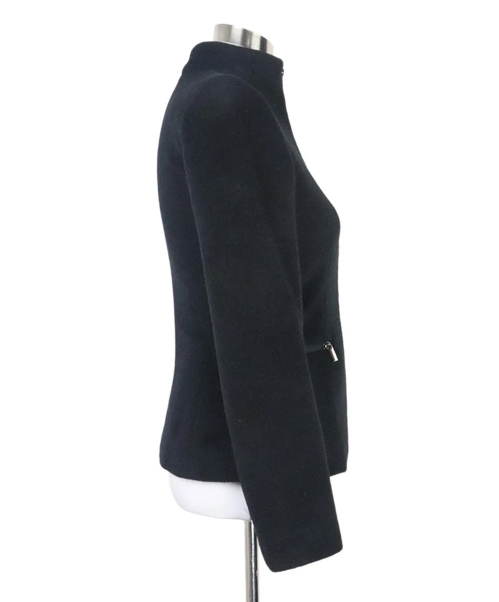Giorgio Armani Black Fleece Jacket sz 4