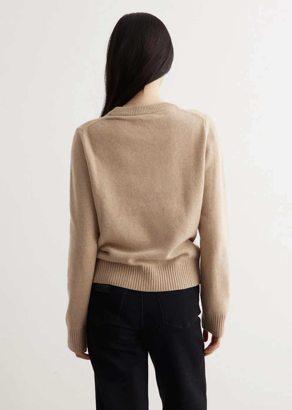 Graphic Wool Mix Cherry Crewneck