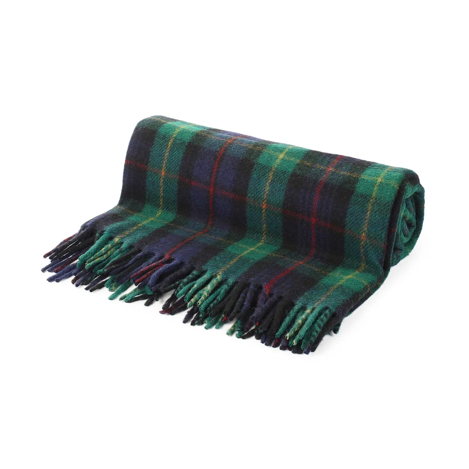 Highland Wool Blend Tartan Blanket / Throw Extra Warm Farquharson
