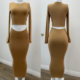 Jaylene Skirt Set (camel)