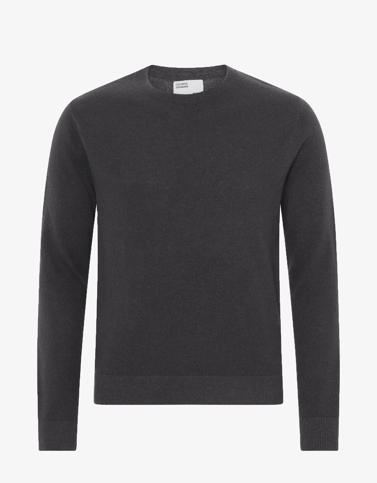 Light Merino Wool Crew - Lava Grey
