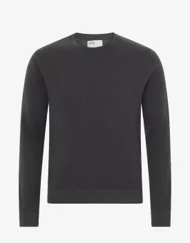 Light Merino Wool Crew - Lava Grey
