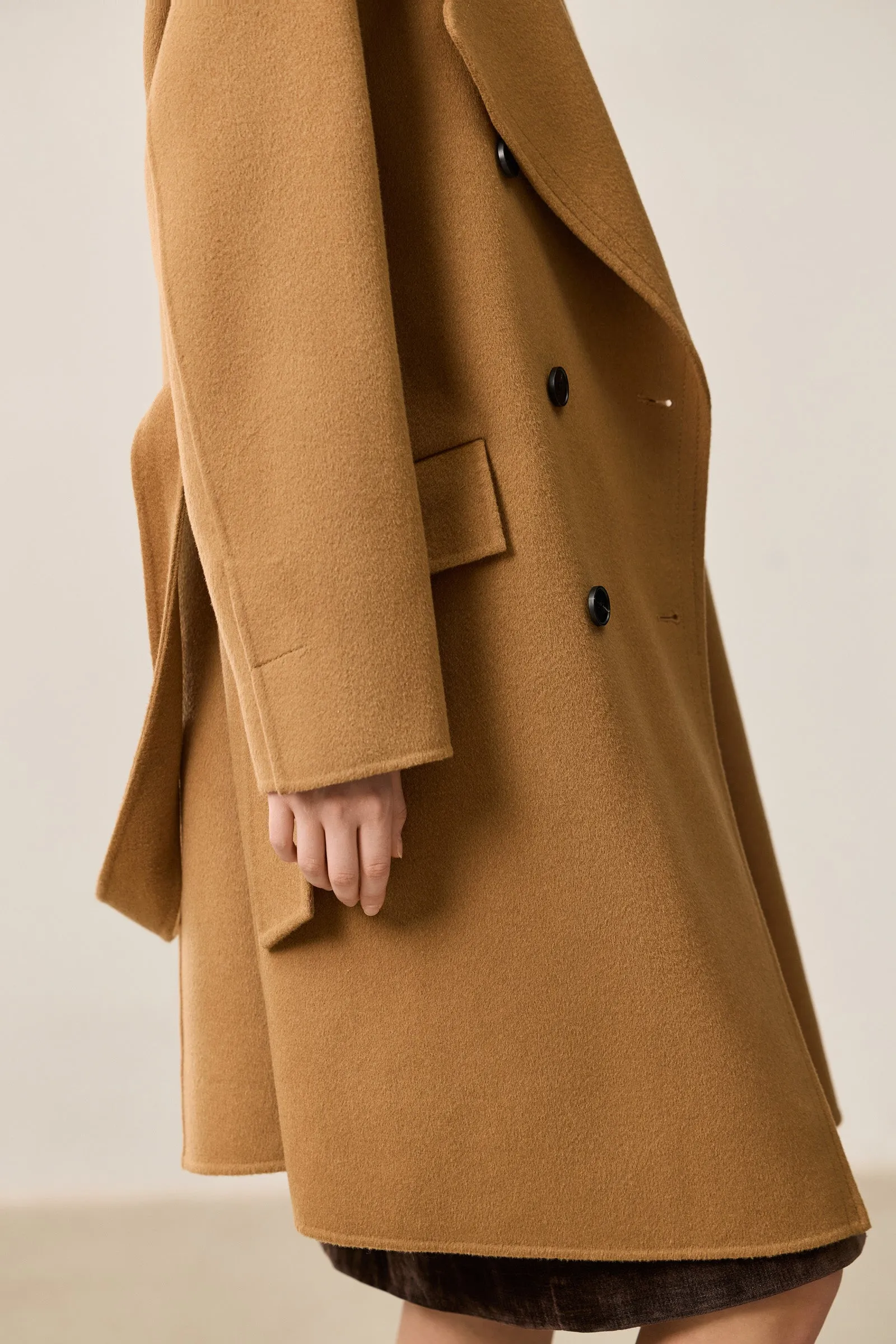 LILY Classic Double-Breasted Wool Coat